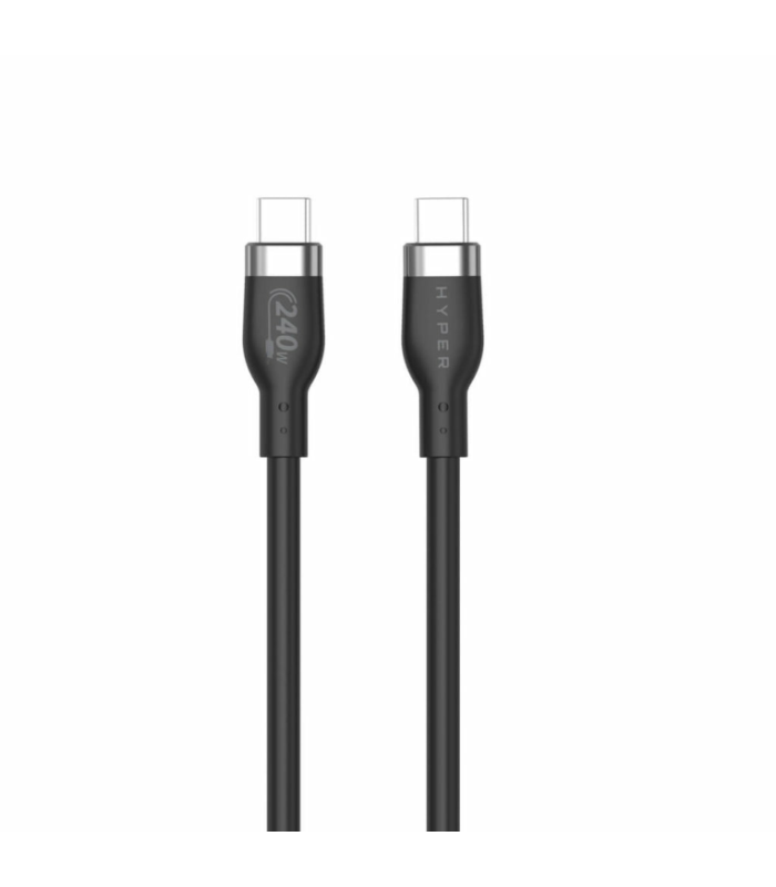 HYPER 2M SILICONE 240W USB-C CHARGING CABLE - BLACK