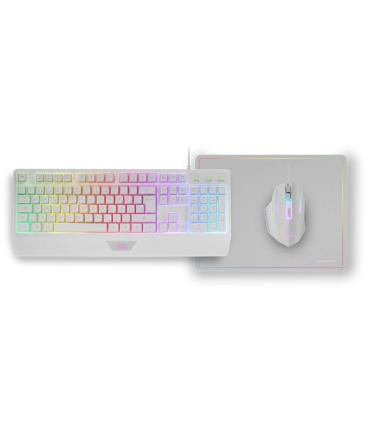 Teclado Y Raton (Pack) Juego Membrana Ratn Ptico MARS GAMING 4T MCP124WES USB Teclado Numrico Blanco