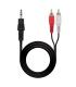 Nanocable - Cable Audio Estreo, Jack 3.5 M-2xRCA M, Negro, 3.0m