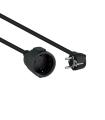 Cable Alargador De Corriente Nanocable 10.22.0603-BK/ Schuko Hembra - Schuko Macho/ 3m/ Negro