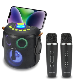 Altavoz con Bluetooth Daewoo Karaoke DW3008/ 15W/ 1.0