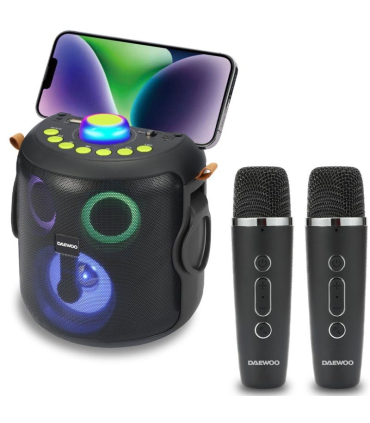 Altavoz con Bluetooth Daewoo Karaoke DW3008/ 15W/ 1.0