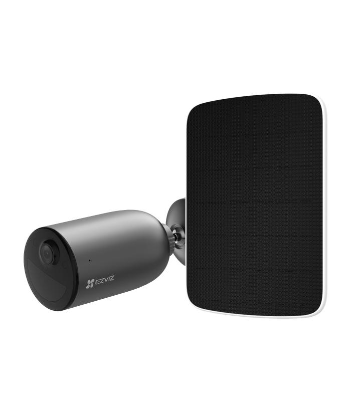 EZVIZ KIT CAMARA IP EB3 EXT 2K VIS.NOCT WI DETEC COCHES-HUMAN+PANEL SOLAR F BK