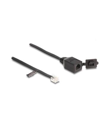 Delock Cable RJ11 macho a RJ11 hembra con tapa