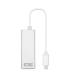 Nanocable - Tarjeta De Red Ethernet Gigabit 10 100 1000 - Conexin USB-C M A RJ45 H - 15CM - Blanco