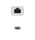Nanocable - Tarjeta De Red Ethernet Gigabit 10 100 1000 - Conexin USB-C M A RJ45 H - 15CM - Blanco
