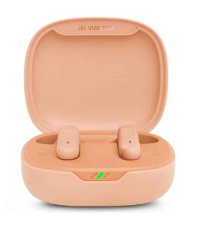 Auriculares Bluetooth JBL Vibe Flex con estuche de carga/ Autonoma 8h/ Beige