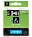 CINTA ROTULADORA D1 12MMX7M BLANCO/NEGRO DYMO S0720610
