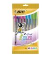 Bolgrafos De Tinta De Aceite Bic Cristal Fun 921342/ 10 Unidades/ Colores Surtidos
