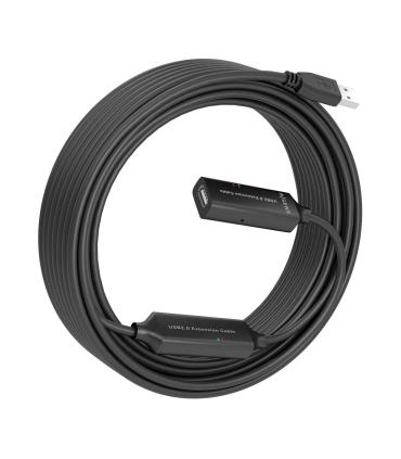 Cable Alargador USB 2.0 Aisens A101-0916  USB Macho - USB Hembra  15m  Negro