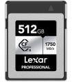 LEXAR 512GB PROFESSIONAL CFEXPRESS TYPE B CARD SILVER, UP TO 1750MB/S READ 1300MB/S WRITE