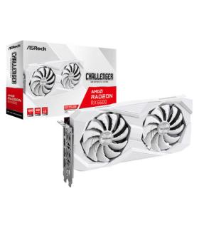 VGA ASROCK RX6600 CLW 8G (WHITE),AMD,RX6600,8GB,GDDR6,128BIT,HDMI+3DP (2 VENTILADORES)