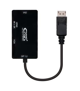 Cable Conversor Nanocable 10.16.3301-BK  Displayport Macho - VGA Hembra  DVI Hembra  HDMI Hembra