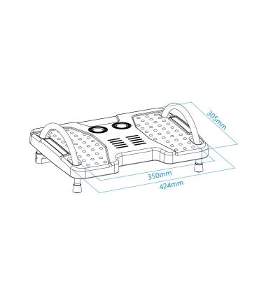 Reposapis Ajustable  Inclinable TooQ TQFR0601-G  424 X 305 X 145 Mm