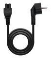 Cable Alimentacin Trbol Nanocable 10.22.0302-L300/ Schuko Macho - C5 Hembra/ 3m/ Negro