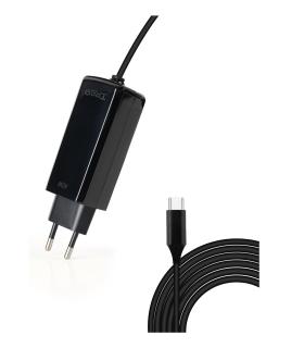 Cargador De Porttil TooQ TQLC-USBCGAN100PD-C USB Tipo-C  45W  Automtico  Voltaje 5-20V  1x USB Tipo-C