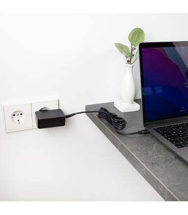 Cargador De Porttil TooQ TQLC-USBCGAN45PD USB Tipo-C  45W  Automtico  Voltaje 5-20V  1x USB Tipo-C