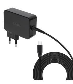 Cargador De Porttil TooQ TQLC-USBCGAN100PD USB Tipo-C  100W  Automtico  Voltaje 5-20V  1x USB Tipo-C