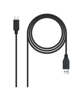 Cable USB 3.1 Tipo-C Nanocable 10.01.4000  USB Tipo-C Macho - USB Macho  50cm  Negro