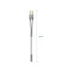 Cable Estreo Aisens A128-0417  Jack 3.5 Hembra - 2x Jack 3.5 Macho  25cm  Gris