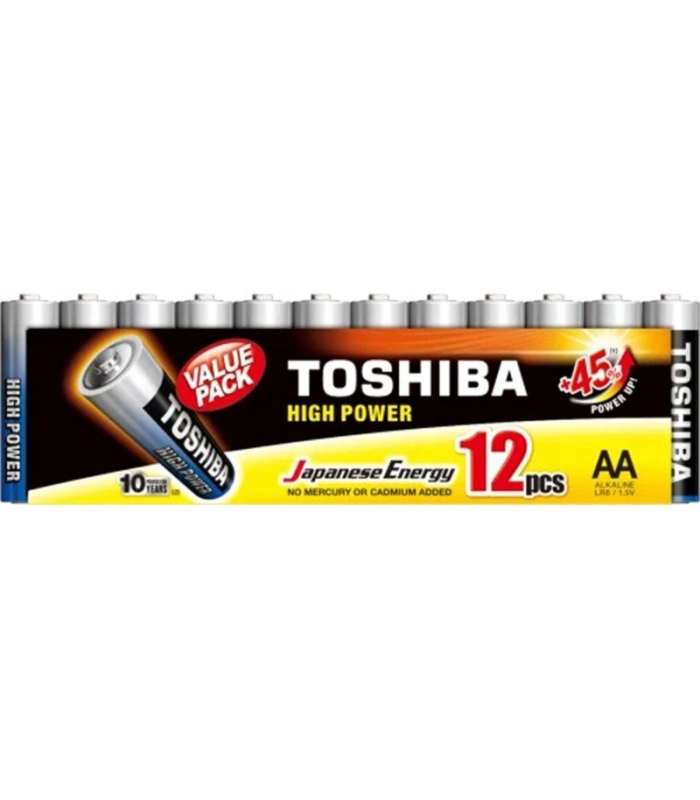 Pack de 20 Pilas AA Toshiba High Power LR6/ 1.5V/ Alcalinas