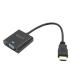 Iggual Adaptador HDMI A VGA + Audio (3.5 Mm)