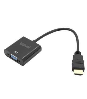 Iggual Adaptador HDMI A VGA + Audio (3.5 Mm)