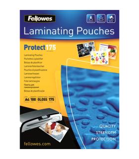 PACK 100 BOLSAS PLASTIFICACION 216X303 175 MICRAS A4 FELLOWES 5308703