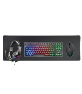 MARS GAMING Combo Gaming MCP-RGB3 4EN1 Negro