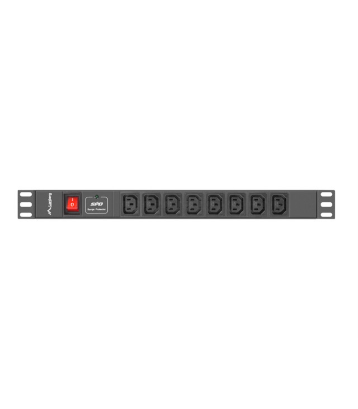 REGLETA LANBERG 1U 16A RACK 19 8X SOCKET IEC C13 NEGRO 2M