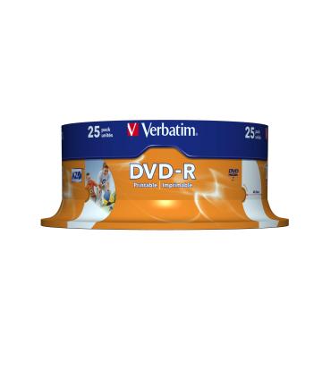 DVD-R Verbatim Imprimible 16X  Tarrina-25uds