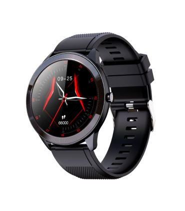 SMARTWATCH LEOTEC 1,28\" MULTISPORT WAVE NEGRO PANTALLA REDONDA