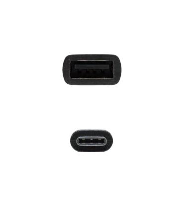 Nanocable Cable USB 2.0 3A, USB-C M-A F, 15cm