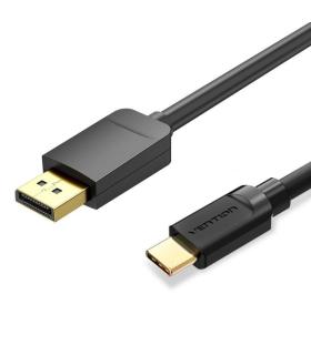 Cable Conversor Vention CGYBF/ USB Tipo-C Macho - Displayport Macho/ 1m/ Negro