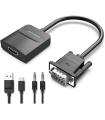 Cable Conversor Vention ACNBD/ VGA Macho - HDMI Hembra/ 50cm/ Negro