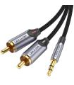 Cable Audio Vention BCNBL/ 2x RCA Macho - Jack 3.5 Macho/ 10m/ Gris