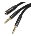 Cable Estreo Vention BBLBF/ 2x Jack 3.5 Macho - Jack 3.5 Hembra/ 1m/ Negro