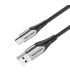 Cable USB 2.0 Tipo-C Vention CODHG/ USB Macho - USB Tipo-C Macho/ Hasta 60W/ 480Mbps/ 1.5m/ Gris