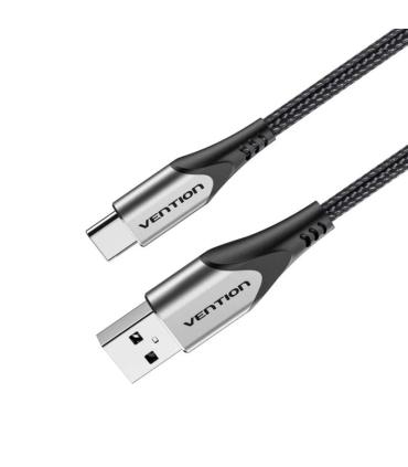 Cable USB 2.0 Tipo-C Vention CODHG/ USB Macho - USB Tipo-C Macho/ Hasta 60W/ 480Mbps/ 1.5m/ Gris