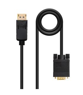 Nanocable - Cable Conversor DP A VGA - DP M-VGA M - Negro - 1.0 M