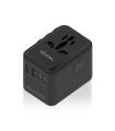 Cargador De Pared Universal GaN Aisens ASPS-2A3C09-BK/ Toma De Corriente Universal/ 3xUSB Tipo-C/ 2xUSB/ 35W