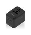 Cargador De Pared Universal GaN Aisens ASPS-2A2C08-BK/ Toma De Corriente Universal/ 2xUSB Tipo-C/ 2xUSB/ 25W