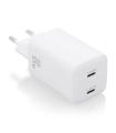 Cargador De Pared GaN Aisens ASCH-65W2P039-W/ 2xUSB Tipo-C/ 65W