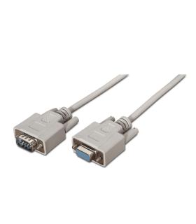 Cable Serie RS232 Aisens A112-0065  DB9 Macho - DB9 Hembra  Hasta 0.15W  1.6Mbps  1.8m  Beige