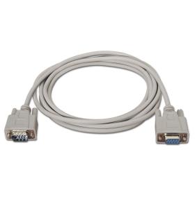 Cable Serie RS232 Aisens A112-0065  DB9 Macho - DB9 Hembra  Hasta 0.15W  1.6Mbps  1.8m  Beige