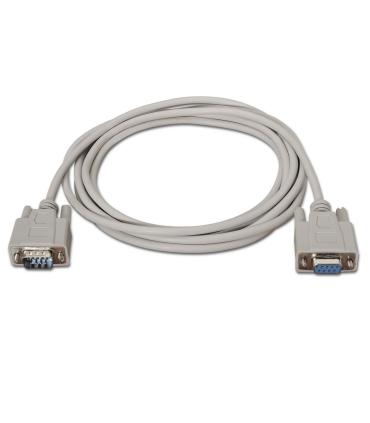 Cable Serie RS232 Aisens A112-0065  DB9 Macho - DB9 Hembra  Hasta 0.15W  1.6Mbps  1.8m  Beige