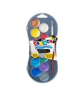 ESTUCHE ACUARELAS METALLIC 12 COLORES CARIOCA 42407