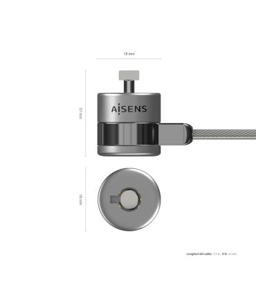 Cable De Seguridad Para Porttiles Aisens ASLK-D40K02-SL  1.5m