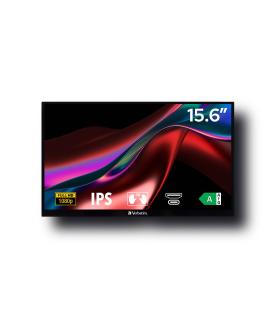 Monitor Porttil Tctil Verbatim PMT-15 15.6'  Full HD  Multimedia  Negro