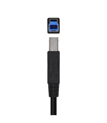 CABLE USB 3.0 IMPRESORA TIPO AM-BM NEGRO 2.0M AISENS A105-0444